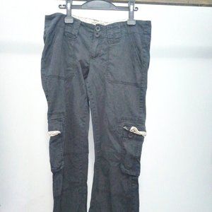 Black cargo with creamy pocket covers